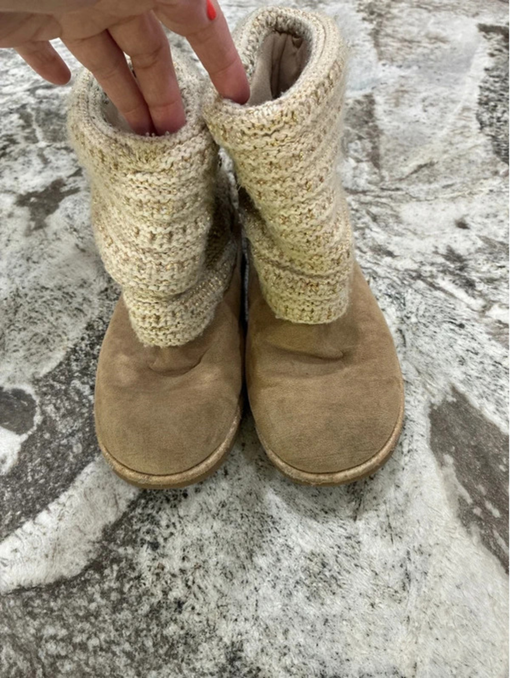 Sloane Women's Knit Cuff Suede Boots Size 11.5
